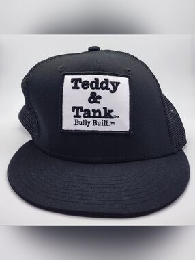 Teddy & Tank Bully Built Trucker Hat Black White Men's 9Fifty Cap